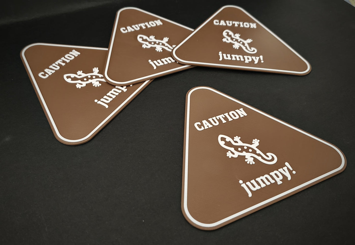 Cartello Decorativo "Caution Jumpy"
